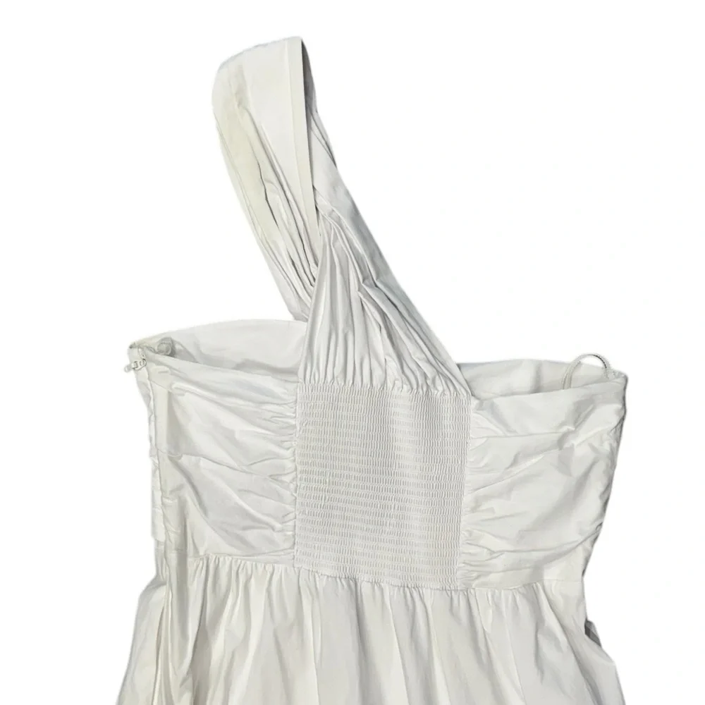 A.L.C. Aubry One Shoulder Midi Dress White Poplin NWT - Picture 8 of 11
